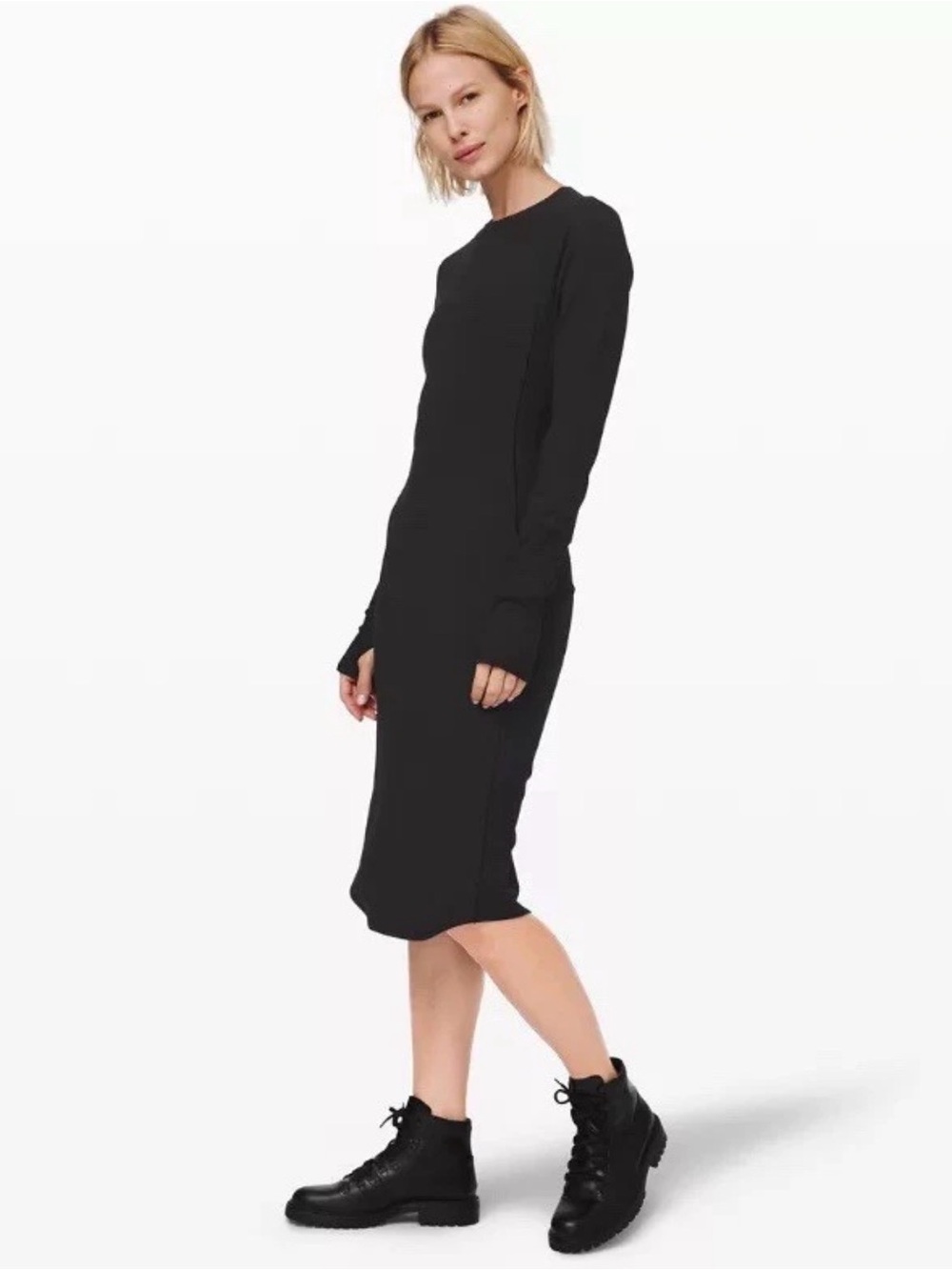 Lululemon Om and On Black Dress